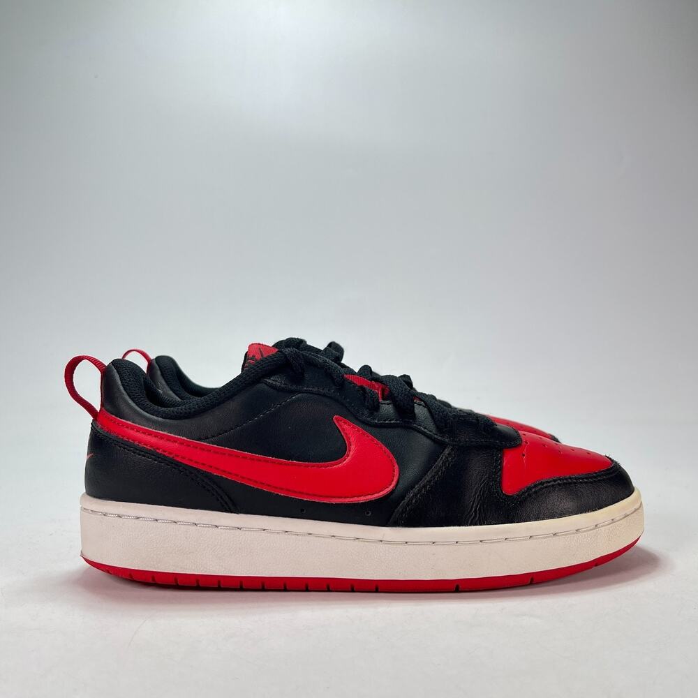 Nike Court Borough Low 2 Bred Lifestyle Sneakers Shoes BQ5448-007 Youth Size 5Y